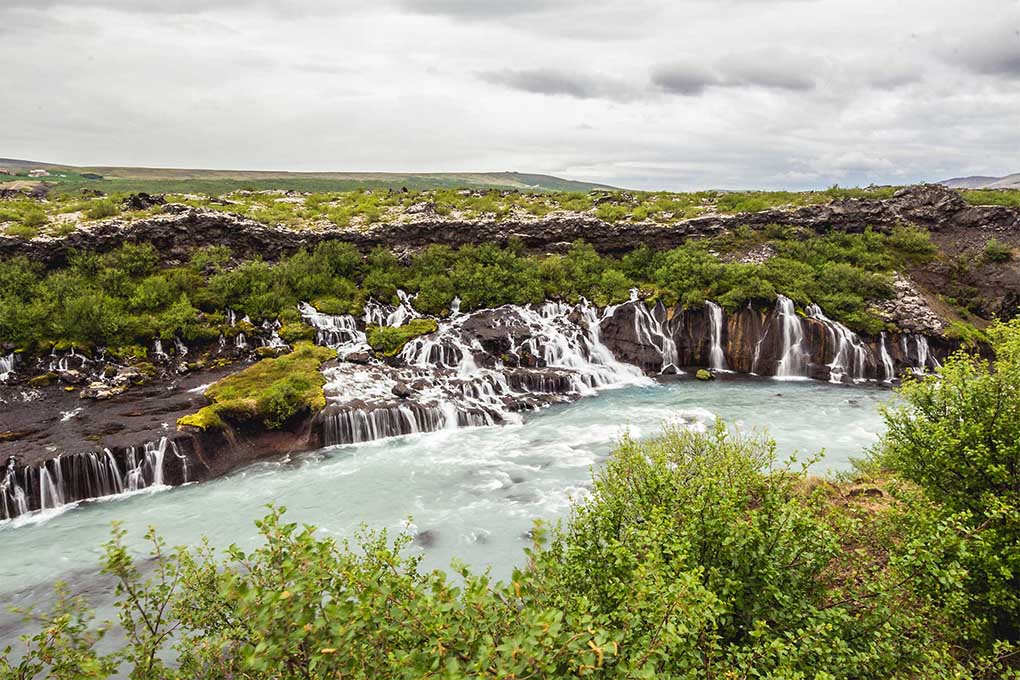 Hraunfossar waterfalls West Iceland