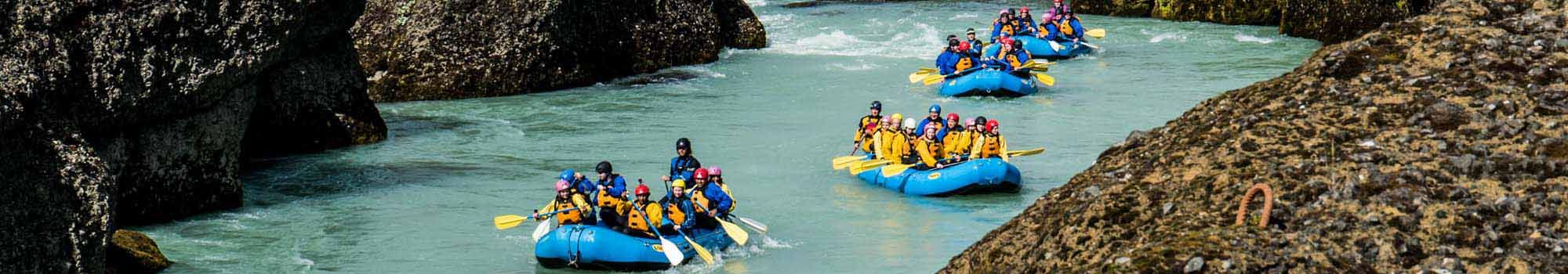 Jumping into the Gullfoss river in Iceland