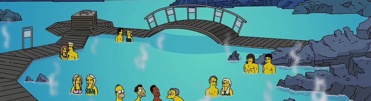 The simpsons at the Blue Lagoon