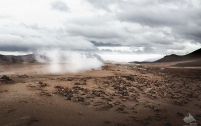Smoke at namaskard geothermal area