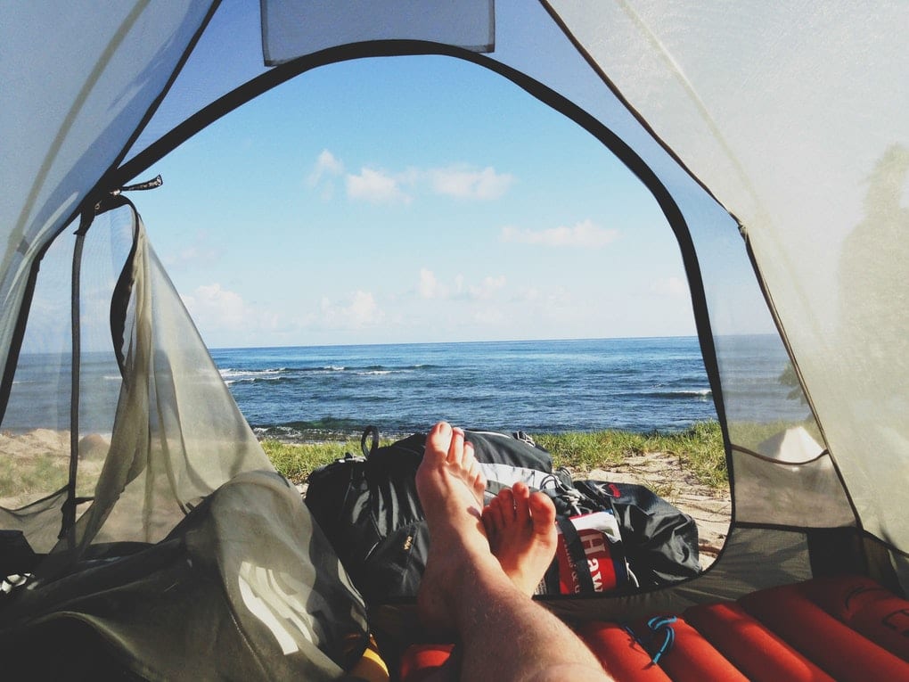 Camping in East Fjords Iceland