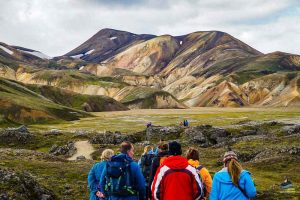 登山者在兰德曼劳卡远足
