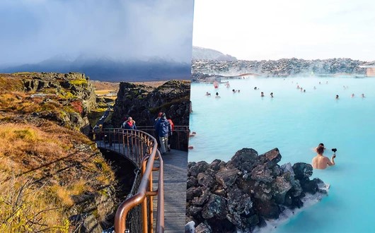 golden circle and blue lagoon