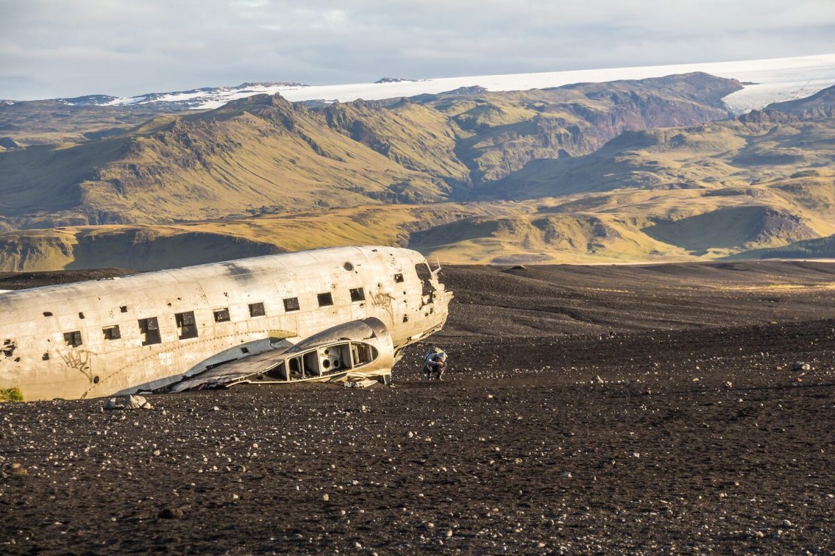 view on plane wreck DC-3