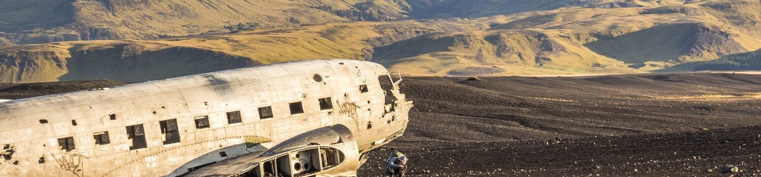 view on plane wreck DC-3