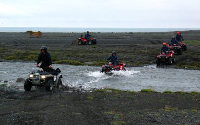 ATV near plane Wreck