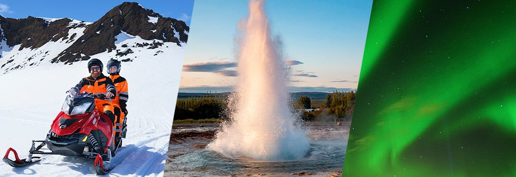 Golden Circle, Snowmobiling and Northern Lights