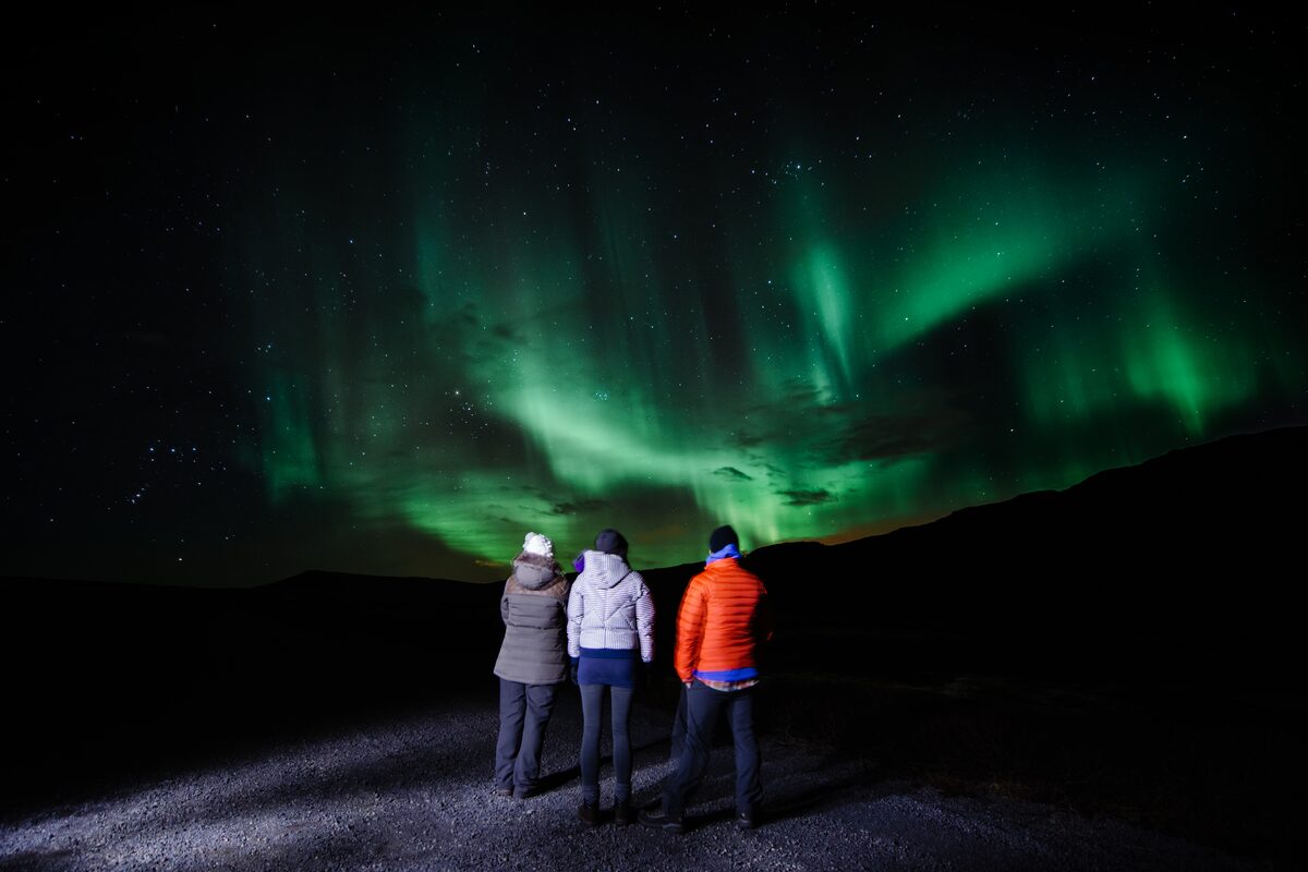 Northern light near the south coast
